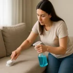 O que acontece se você limpar o sofá com bicarbonato e álcool