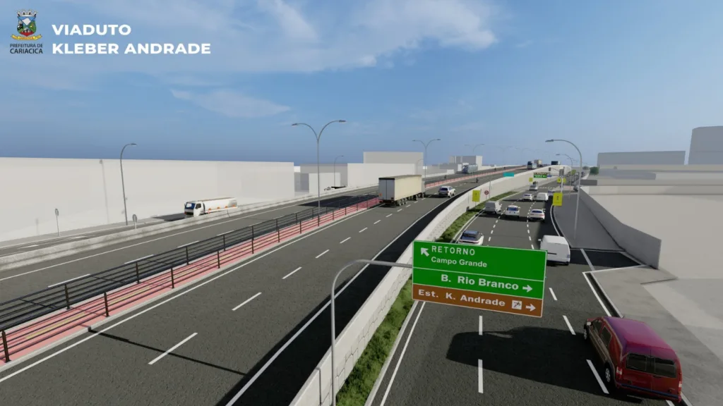 Obras do viaduto Mário Gurgel