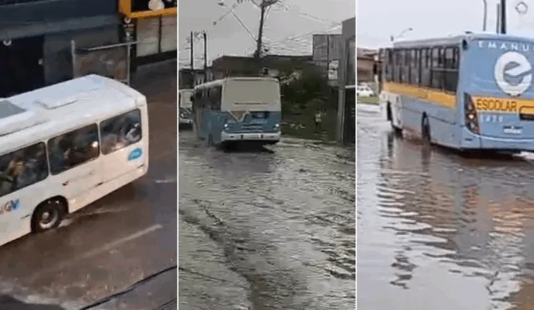 Chuva causa transtorno e deixa vários pontos de alagamentos em Vila Velha