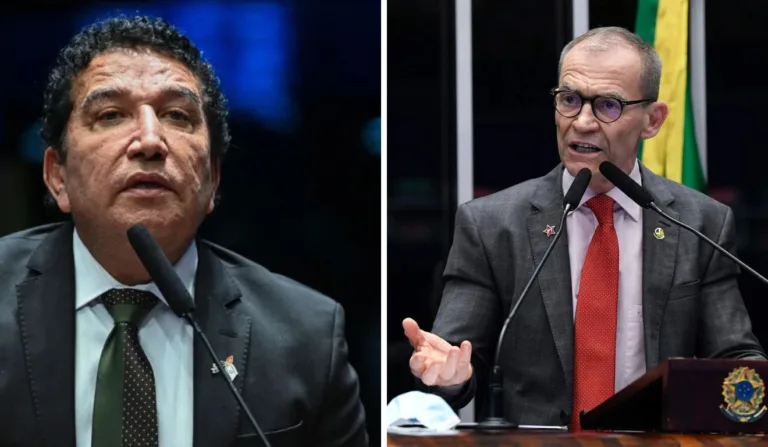 Magno Malta e Fabiano Contarato votaram pelo fim da reeleição. Fotos: Waldemir Barreto/Agência Senado e Andressa Anholete/Agência Senado