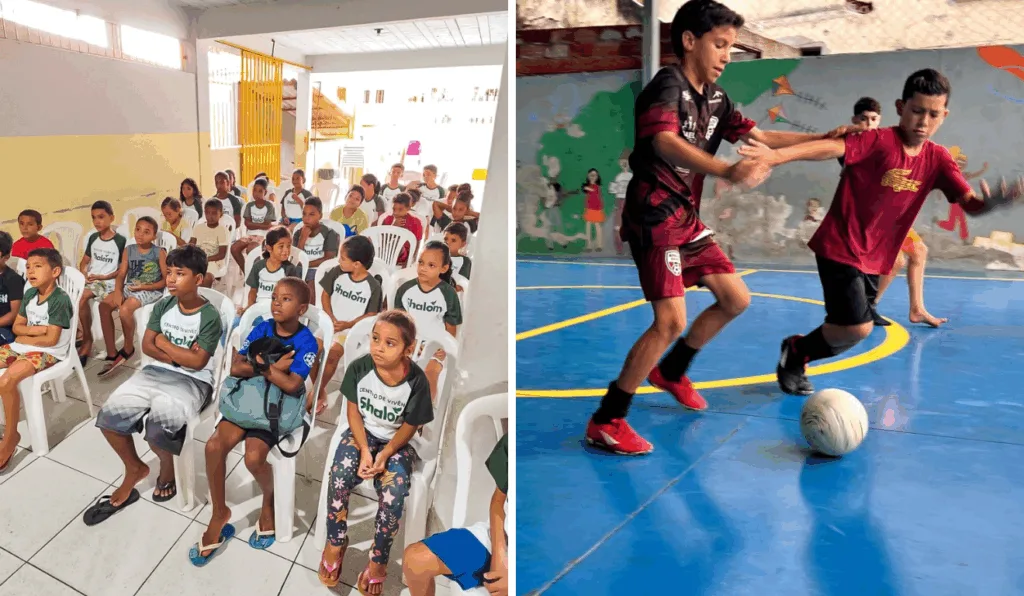 Aulas esportivas no instituto