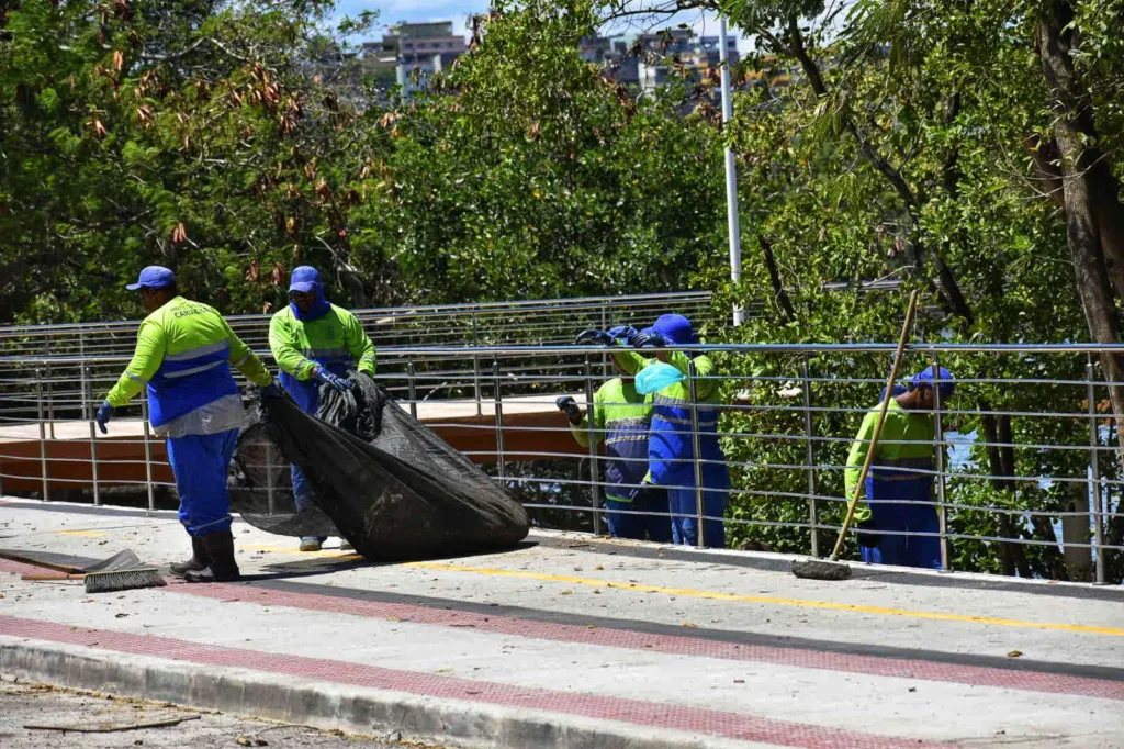 Limpeza da área de preservação da orla