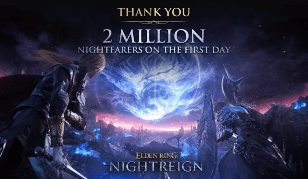 As vendas digitais e envios globais de Elden Ring Nightreign ultrapassam 2 milhões no lançamento para Xbox, PlayStation e PC.