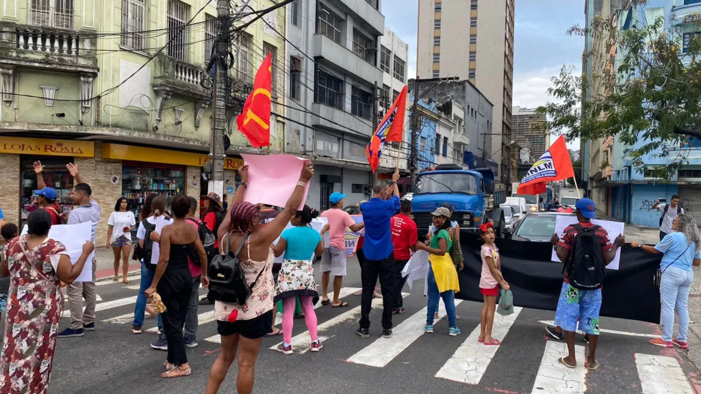 Protesto no centro de Vitória