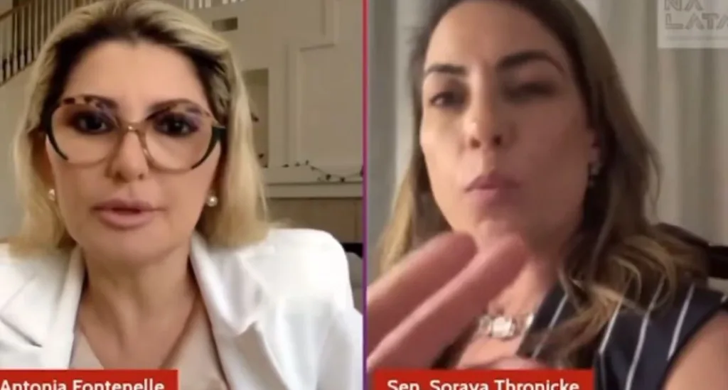 "Ordem no galinheiro" e "dar um olé": Fontenelle e Soraya Thronicke discutem após Virgínia na CPI das Bets; Rico Melquíades reage (Foto: Reprodução/YouTube Na Lata Com Antonia Fontenelle)