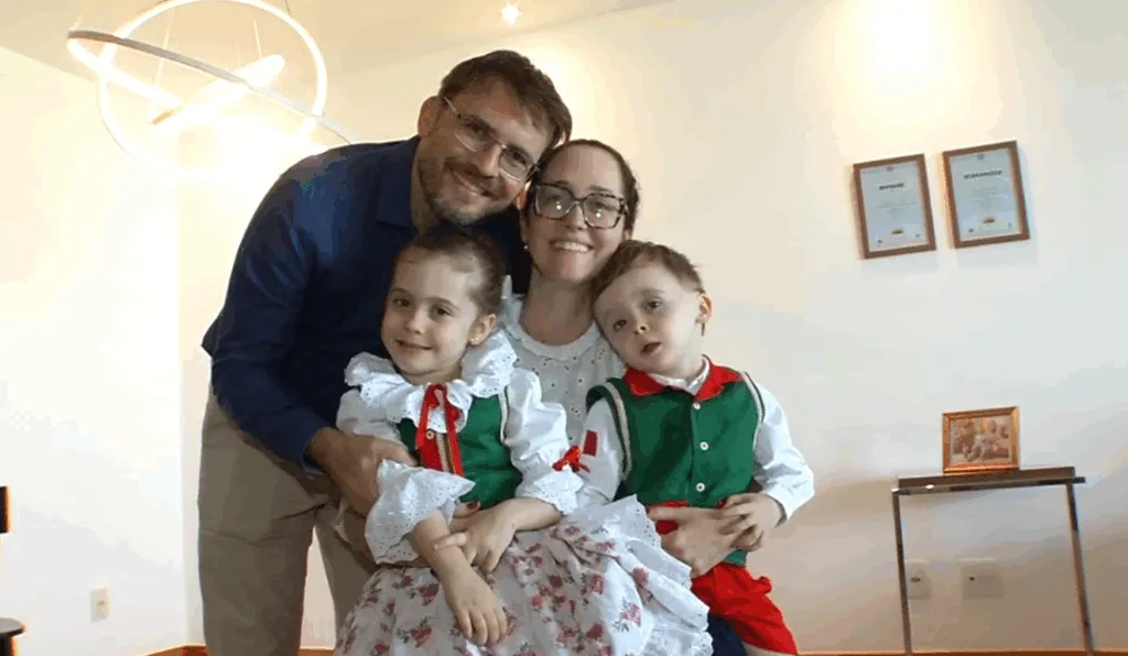 Família com genética italiana