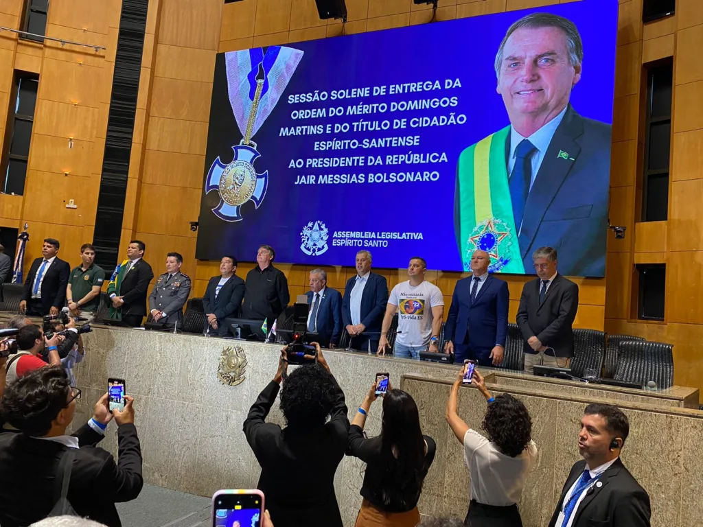 Jair Bolsonaro e Magno Malta na Assembleia ALES