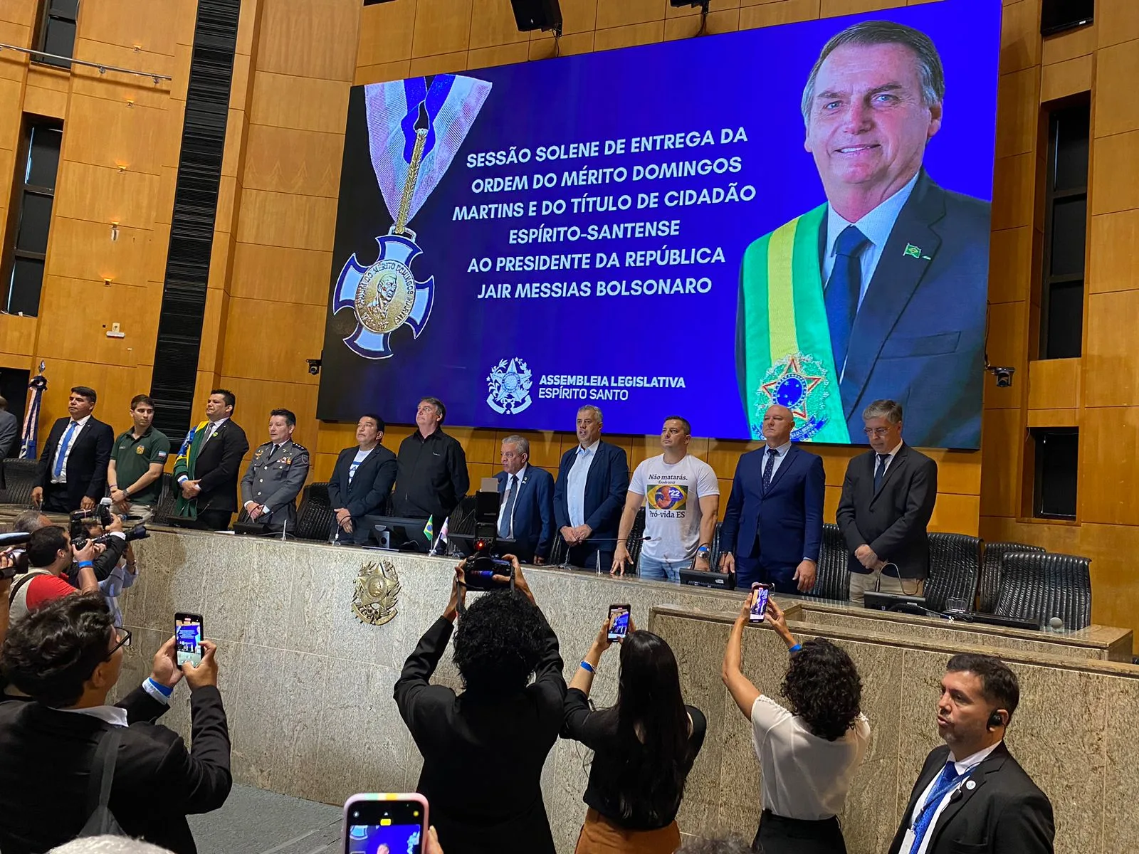 Jair Bolsonaro e Magno Malta na Assembleia ALES