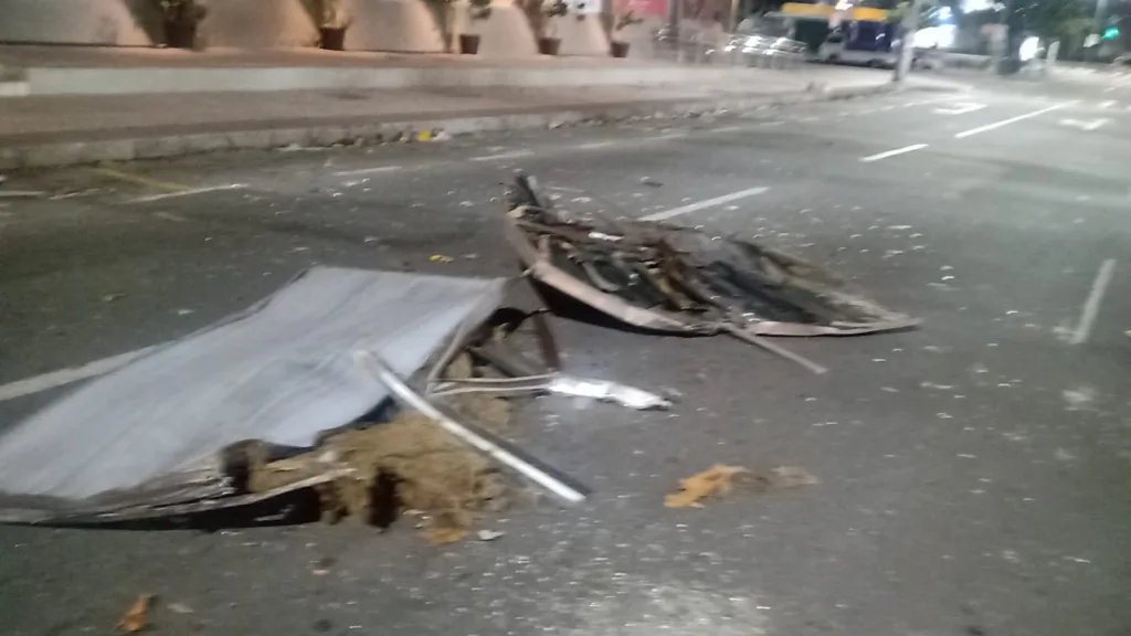 Queda de placa em Vitória