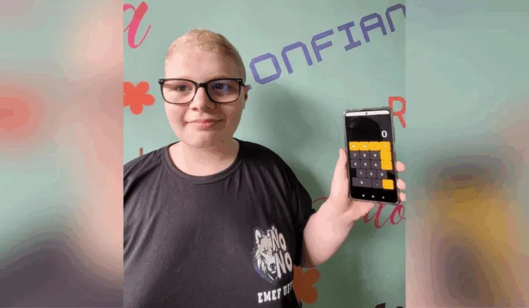 Lucas foi quem criou uma calculadora para pessoas com baixa visão