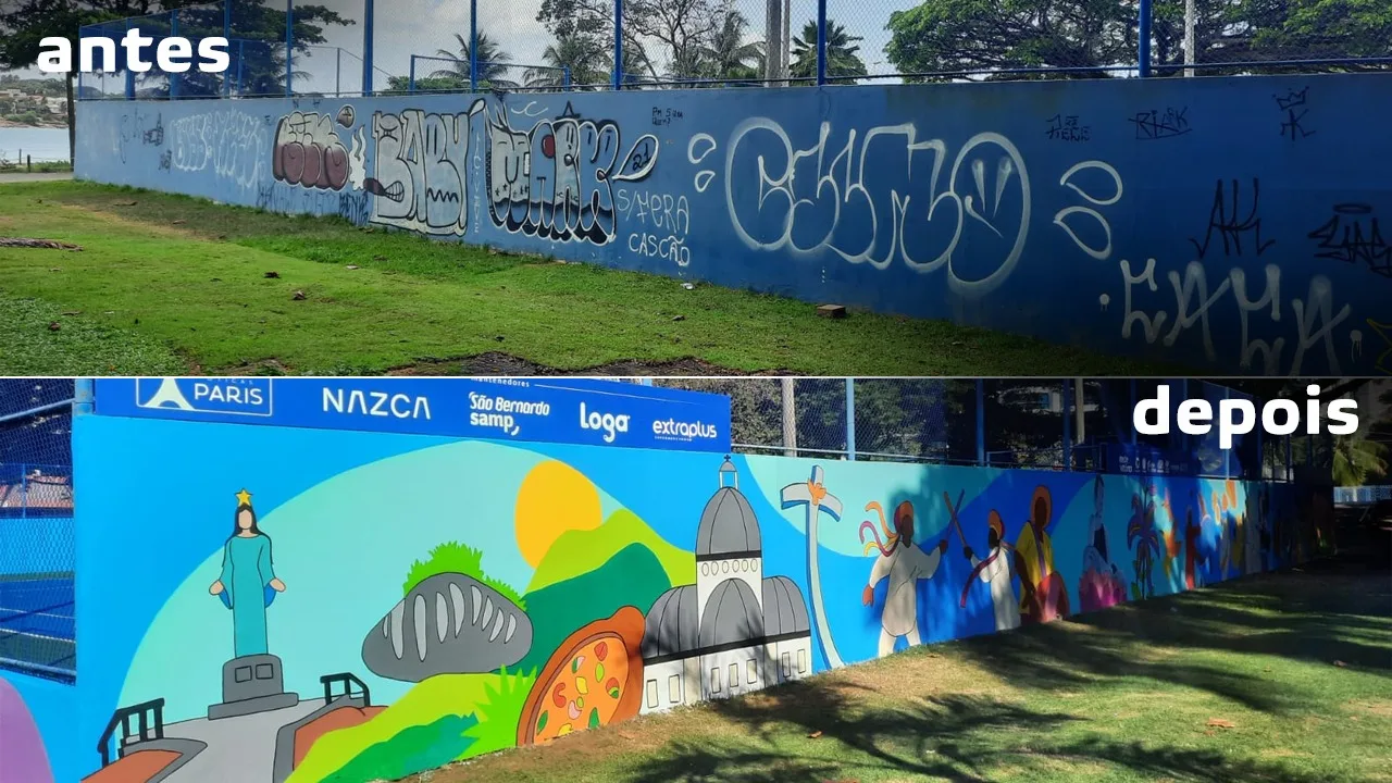 Antes e Depois: reforma das quadras de tênis da Praça dos Namorados, em Vitória