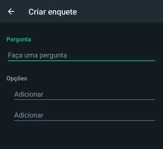 Enquete Whatsapp