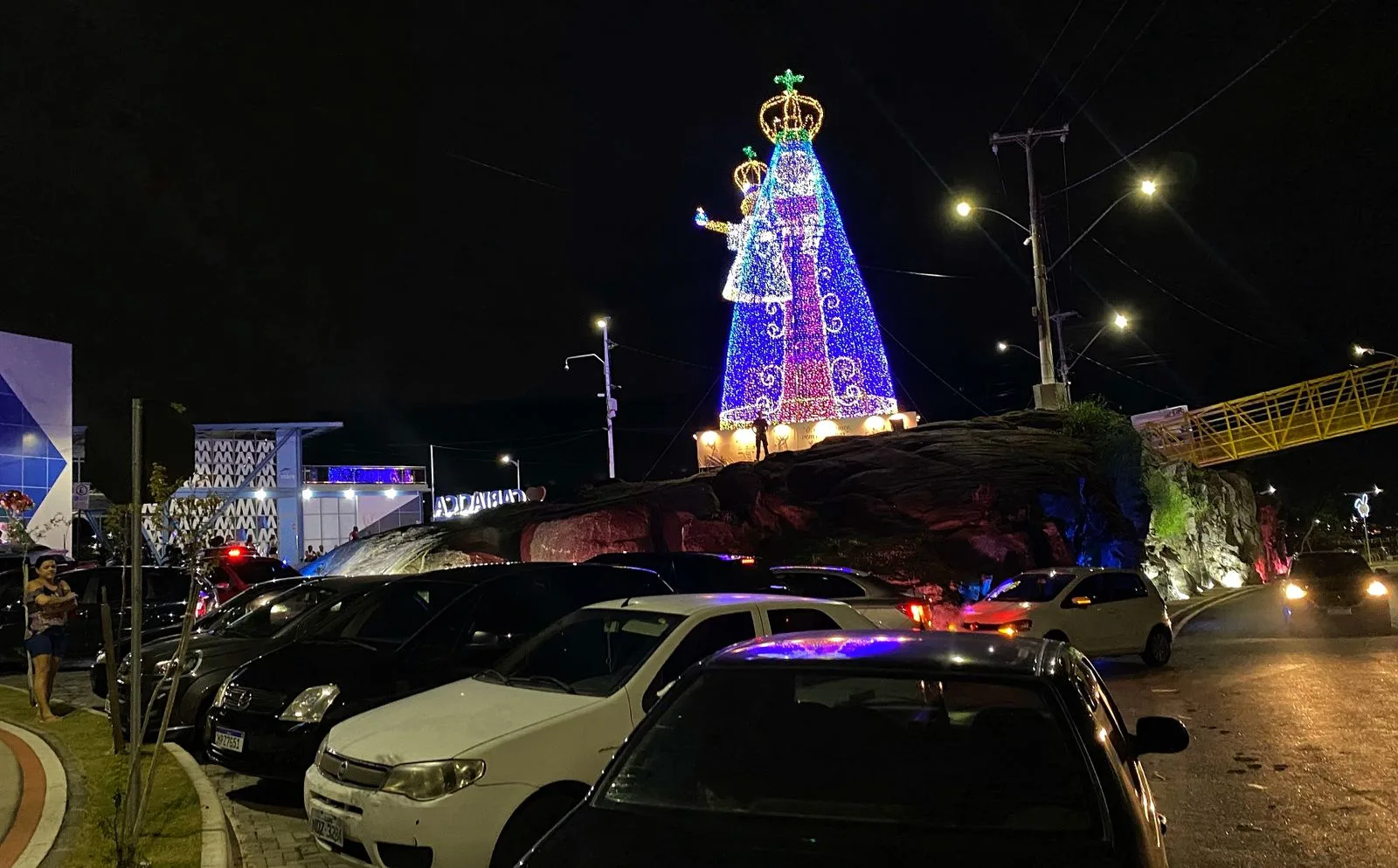 Santa iluminada