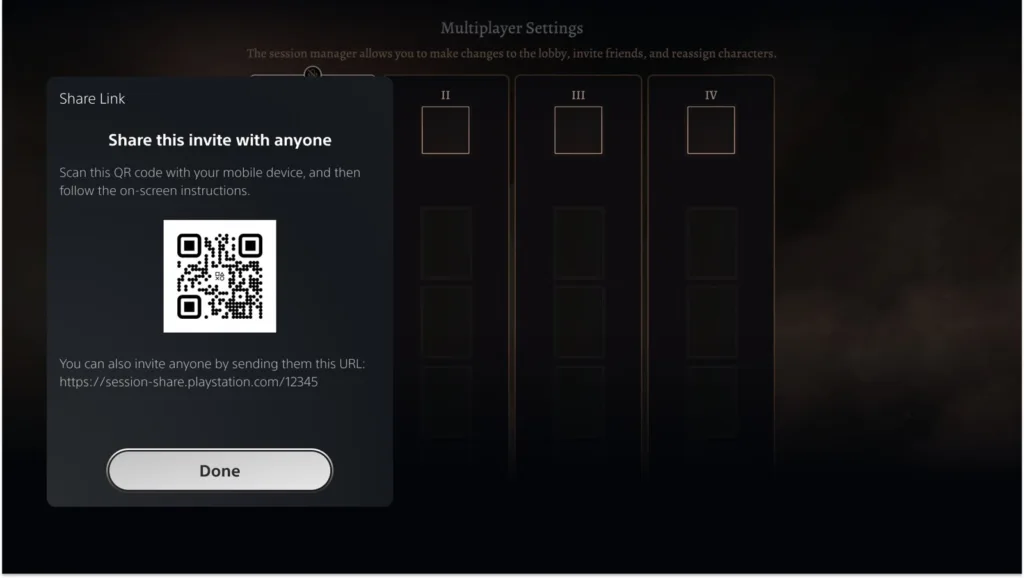 Novo recurso para convidar jogadores do PS5 em sessões multiplayer