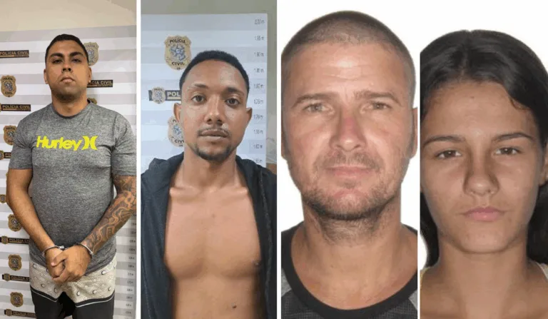 Antony, Wender, Hudson e Géssica são investigados. Foto: Sesp/Divulgação