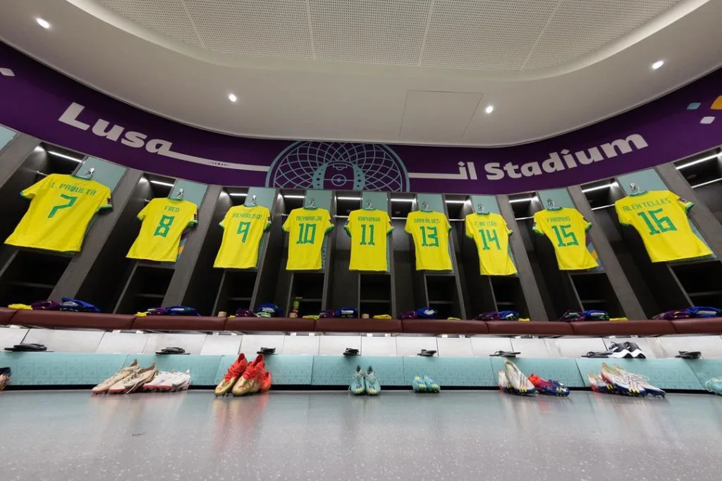 Vestiário Seleção Brasileira - Brasil x Sérvia