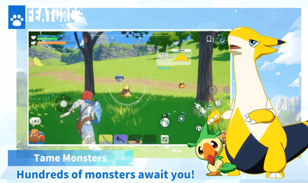 Miraibo GO promete desafiar Palworld e Pokemon nos celulares