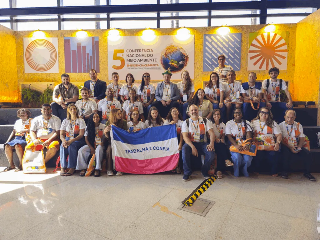 Integrantes da delegação capixaba reunidos na 5ª Conferência Nacional de Meio Ambiente, representando o Espírito Santo em Brasília