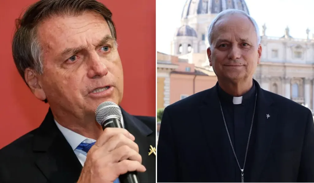 Jair Bolsonaro e Papa Leão XIV Jair Bolsonaro e Papa Leão XIV