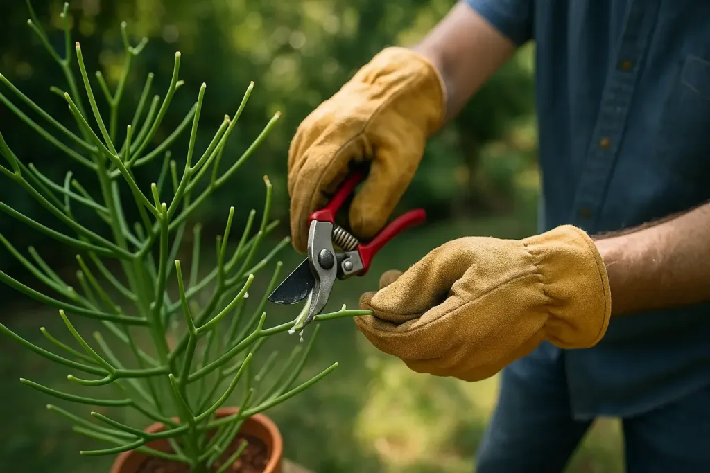 Avelós qual o risco da seiva da Euphorbia tirucalli e como manusear