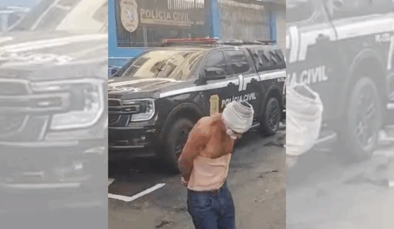 Homem amarrado após furtar casa em Vitória