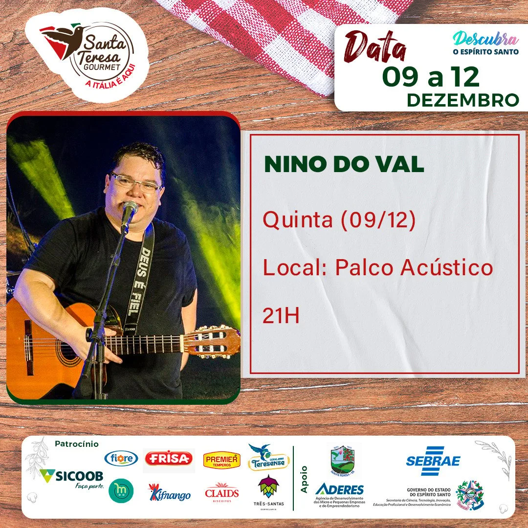 Programação Santa Teresa Gourmert