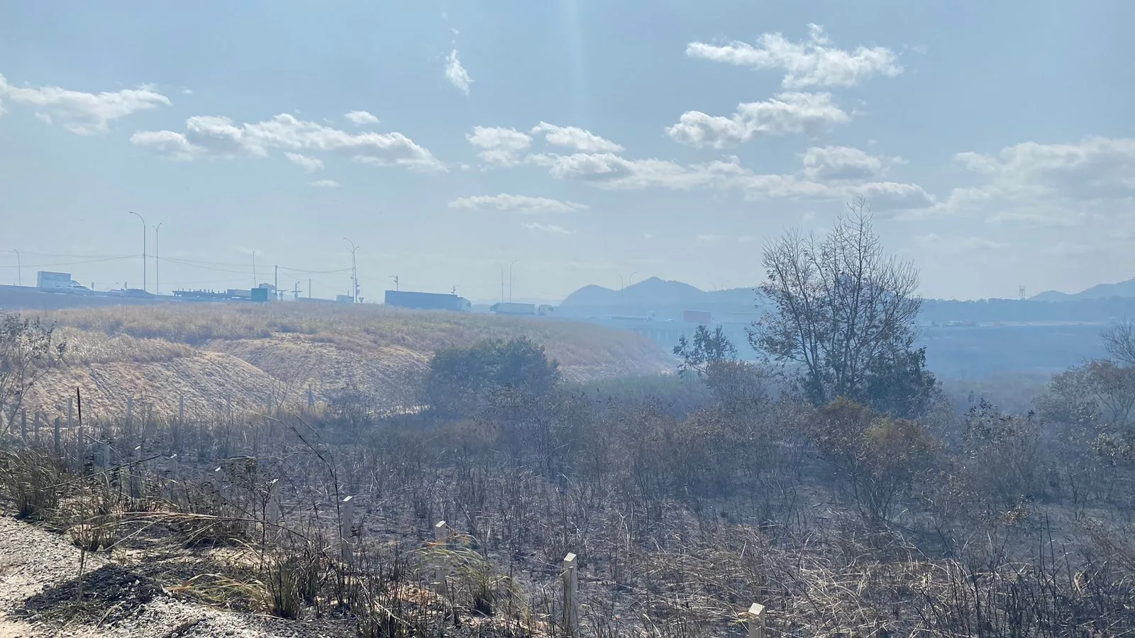 Incêndio em turfa no Contorno do Mestre Alvaro