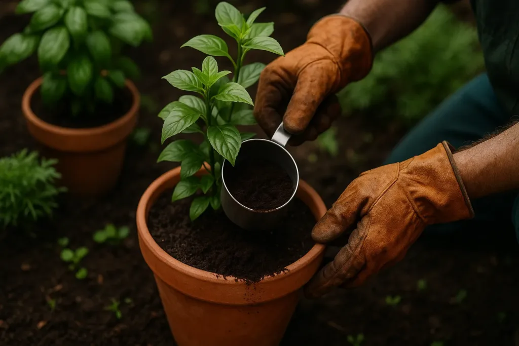 Coloque borra de café nas plantas e veja o que acontece em poucos dias