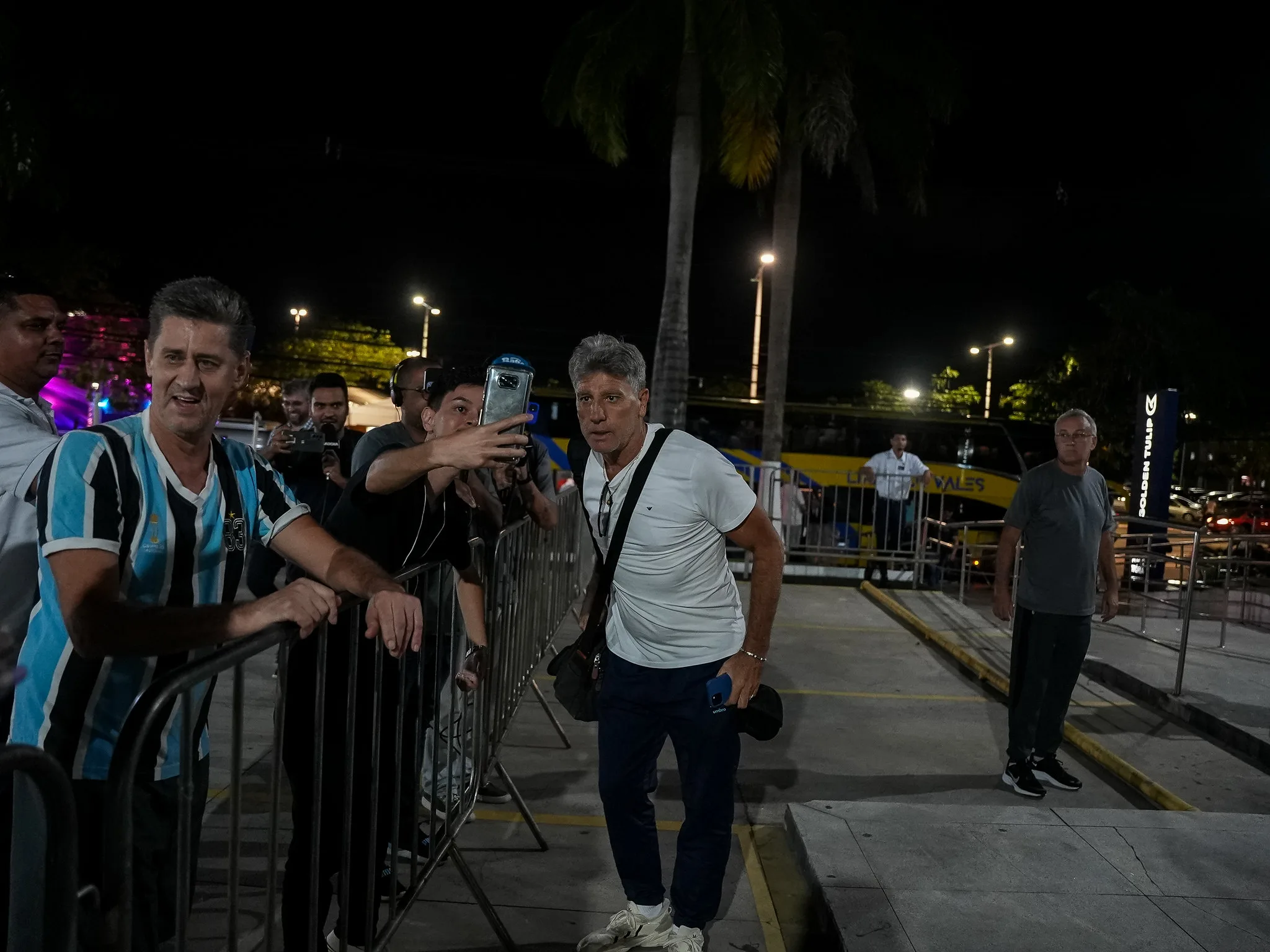 Chegada do Grêmio ao ES para jogo no Kleber Andrade