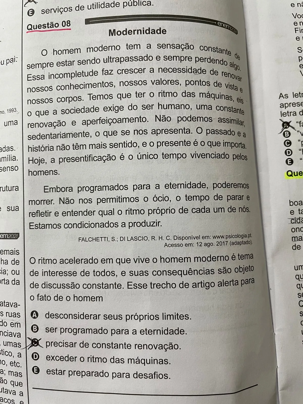 Questão prova Enem