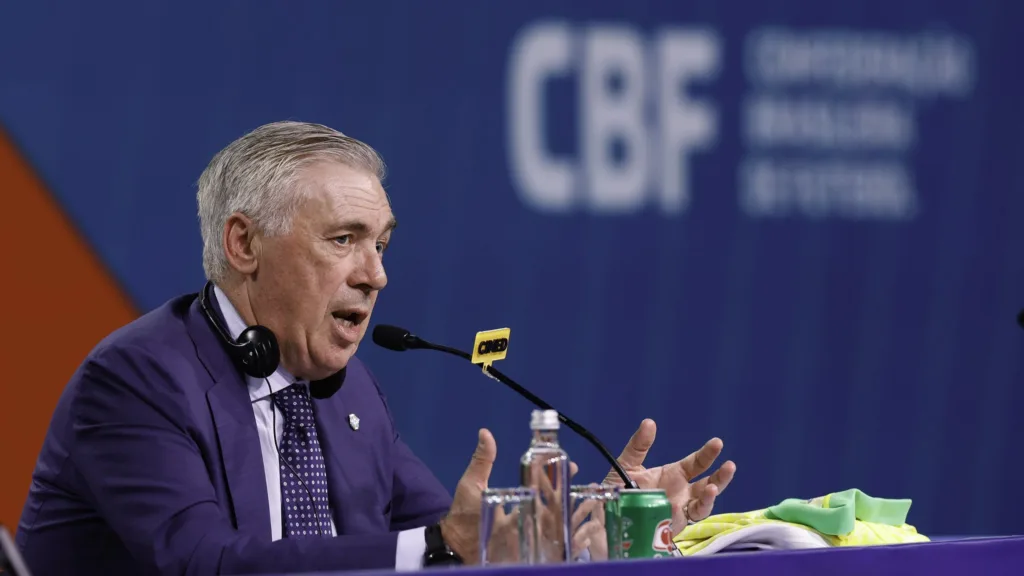 Apresentação de Carlo Ancelotti como técnico da Seleção Brasileira. CBF, Rio.