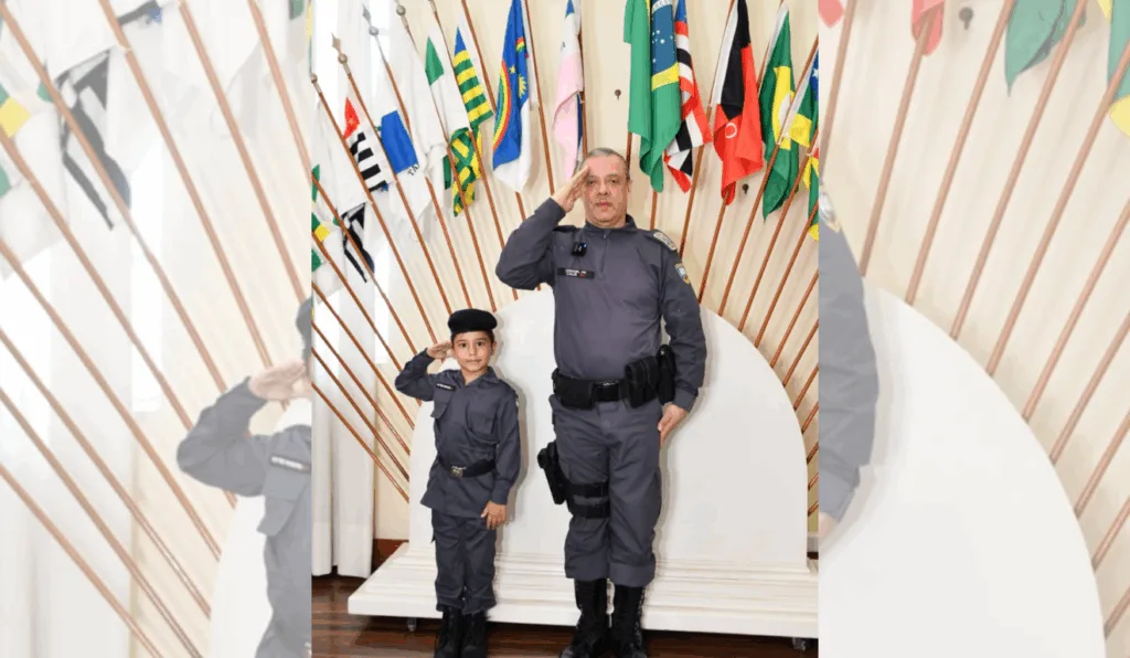 Garoto conhece quartel da PM