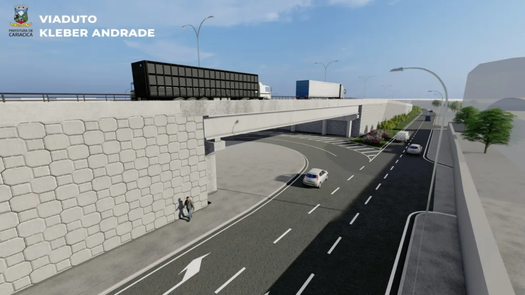 Obras do viaduto Mário Gurgel