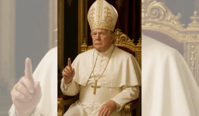Trump vestido de papa
