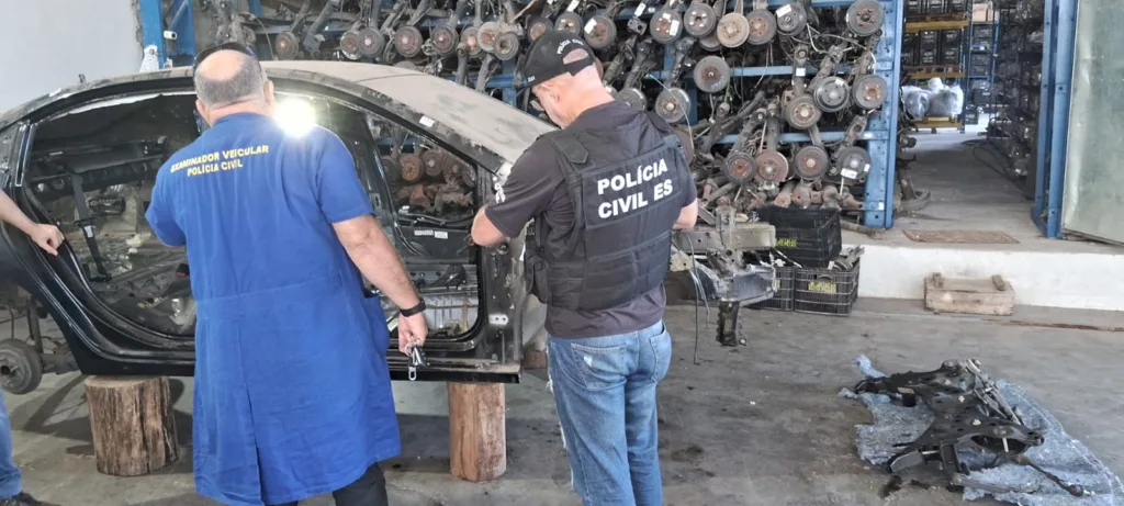 Peças de carro roubadas