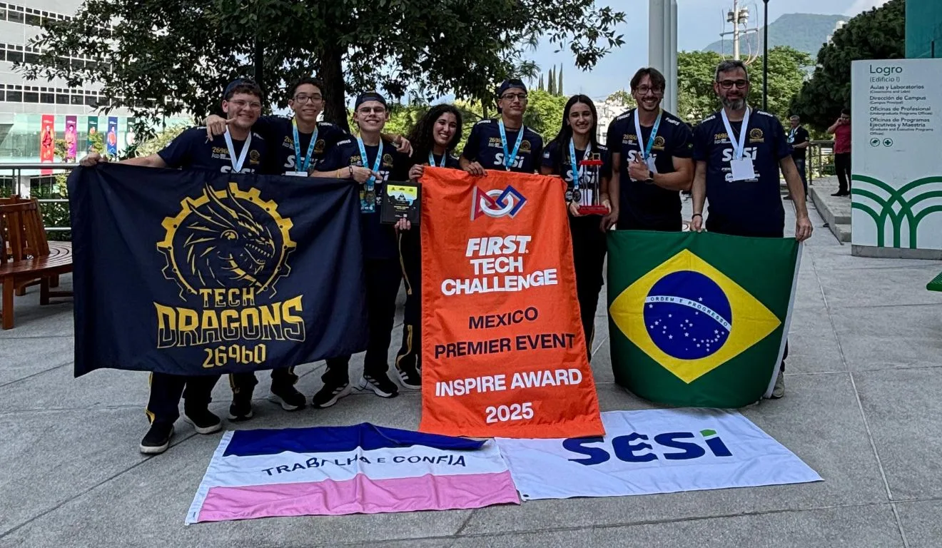 Estudantes do Sesi representaram o Espírito Santo e foram campeões de robótica no México. Foto: Divulgação/Sesi