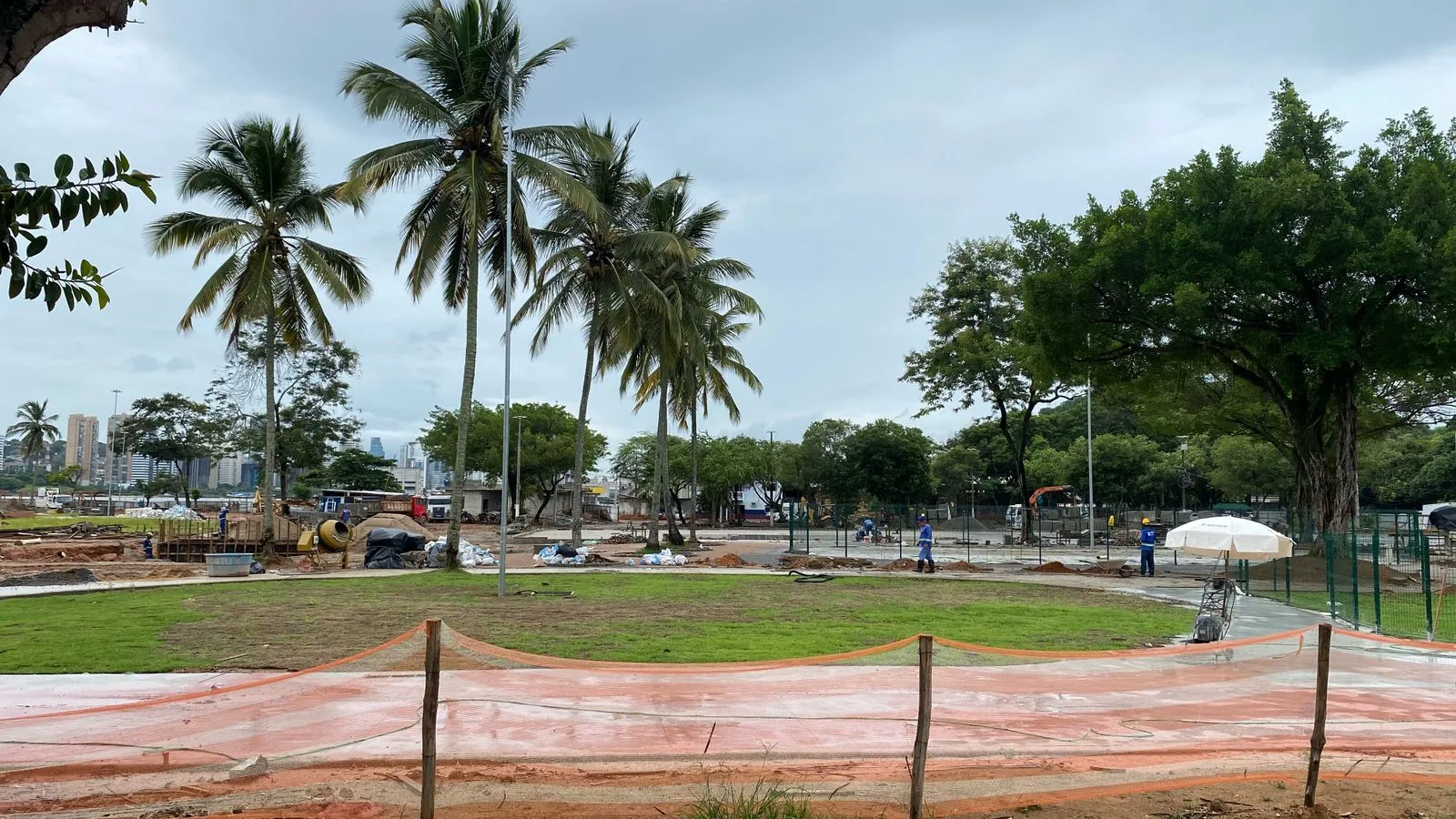Obras no parque da prainha em Vila Velha