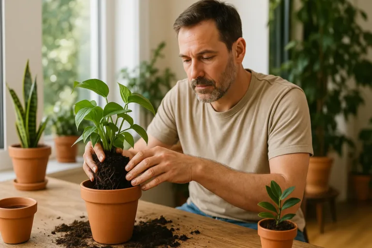 Troca de vasos de plantas você está trocando na época certa