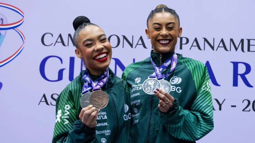 Pan-Americano de Ginástica Rítimica. Geovanna Santos e Bárbara Domingos