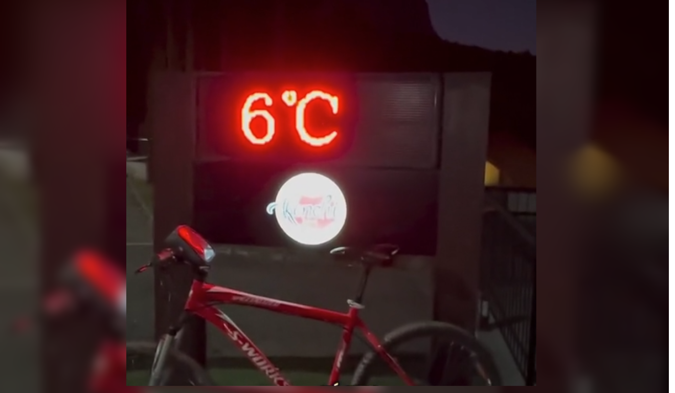 Frio de 6º graus em Domingos Martins (Foto/reprodução TV Vitória. Frio de 6º graus em Domingos Martins (Foto/reprodução TV Vitória.