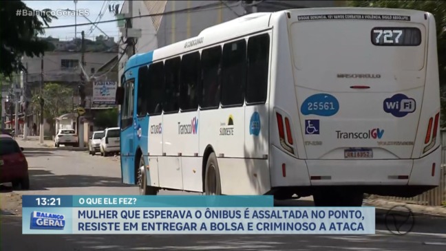 Mulher é agredida durante assalto em ponto de ônibus em Cariacica