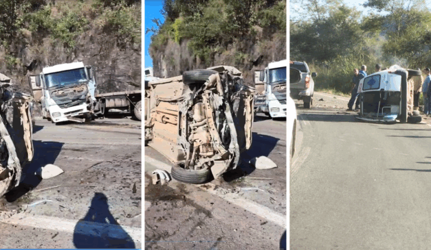 Acidente em Biriricas, Domingos Martins, na BR-262