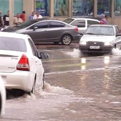 Alagamento em Vitória. Foto: Reprodução/TV Vitória