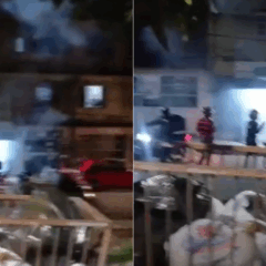 Vídeo mostra motoboys jogando rojões (Foto/reprodução: TV Vitória)