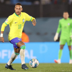 Neymar. Uruguai x Brasil no Estadio Centenario em Montevideu pelas Eliminatórias 2026. Foto:Vitor Silva/CBF