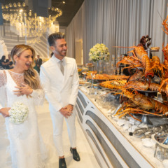 Sete horas de som e 20 metros de frutos do mar na boda dos donos do Le Buffet