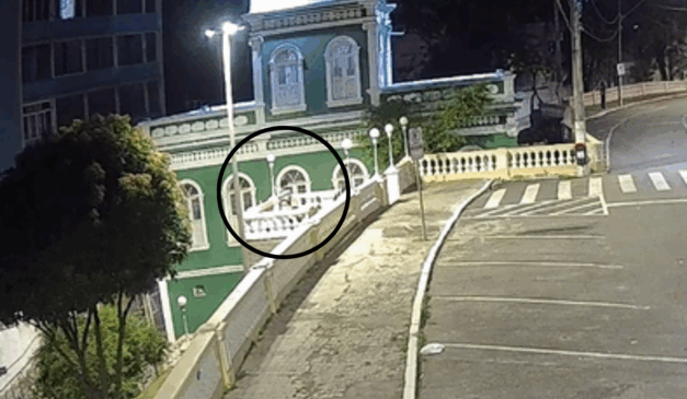 Câmeras da Central de Monitoramento registraram o momento do crime