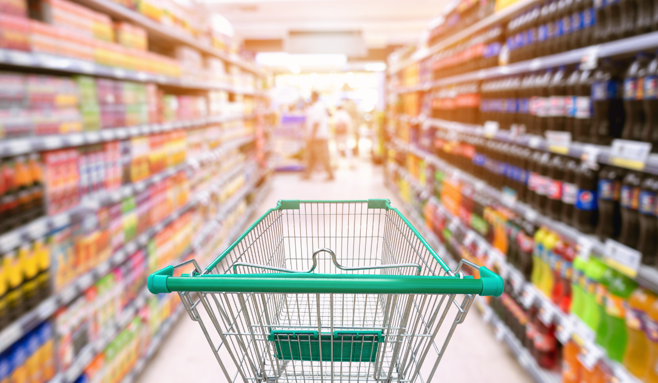Carrinho de compras de supermercado