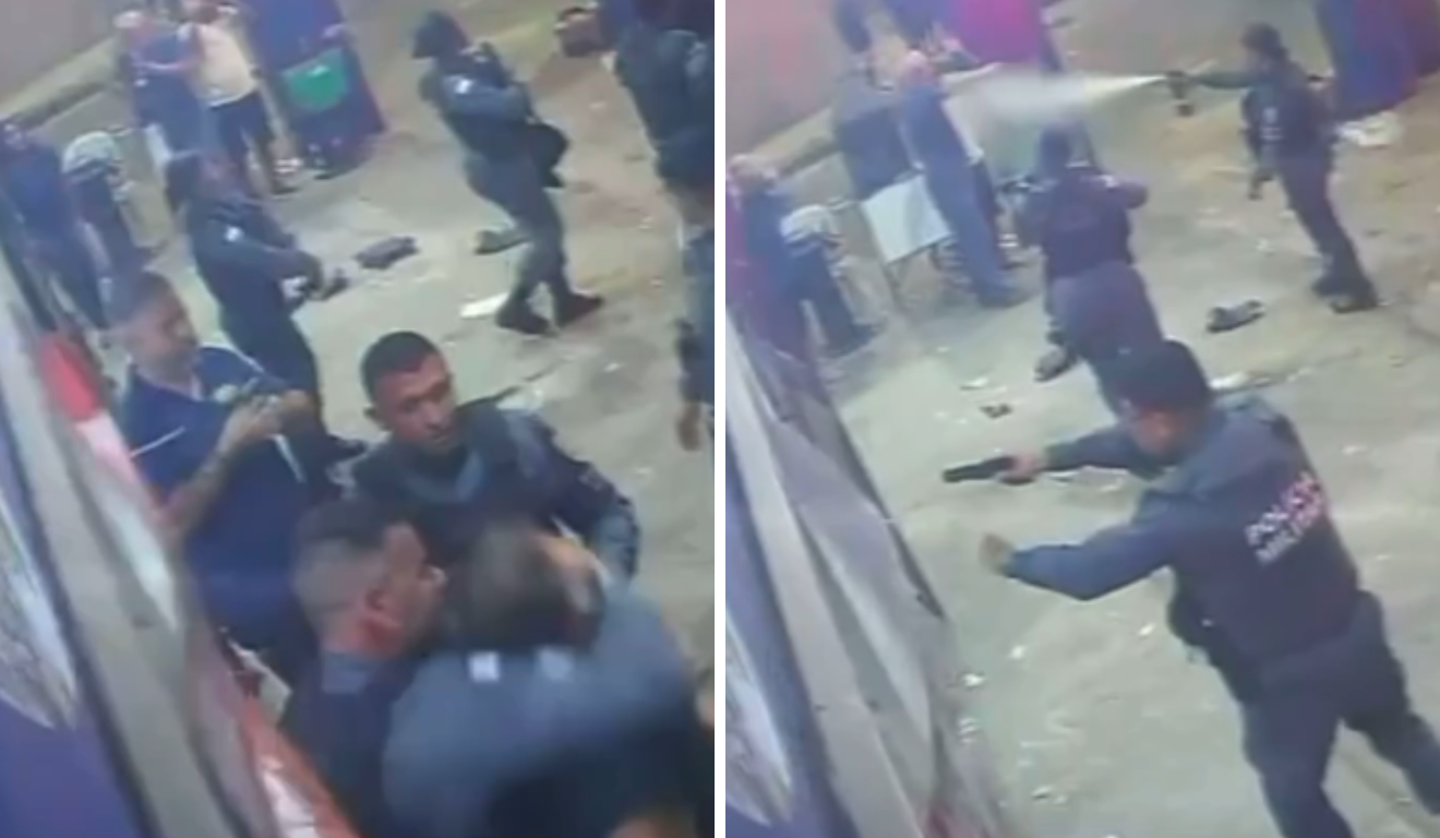 Confusão entre policiais militares e donos de distribuidora na Serra Confusão entre policiais militares e donos de distribuidora na Serra