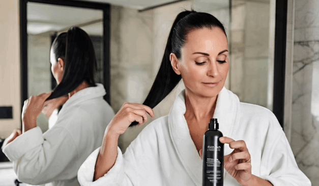 Shampoo que tonaliza e escurece os fios brancos das mulheres 50+/Meta IA